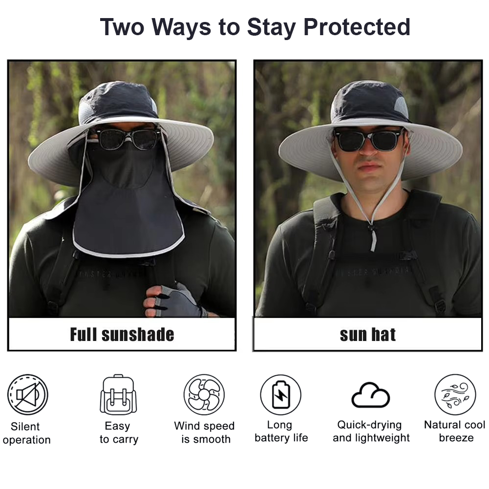 TNF SolaraCool Fan Hat – Dual Fan Cooling, Solar & USB Rechargeable, UPF 50 Sun Protection
