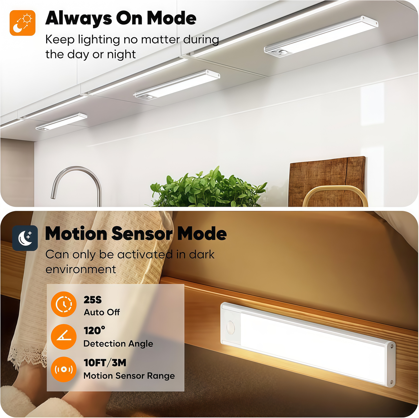 TNF™ SenseLite – Rechargeable LED Motion Sensor Bar