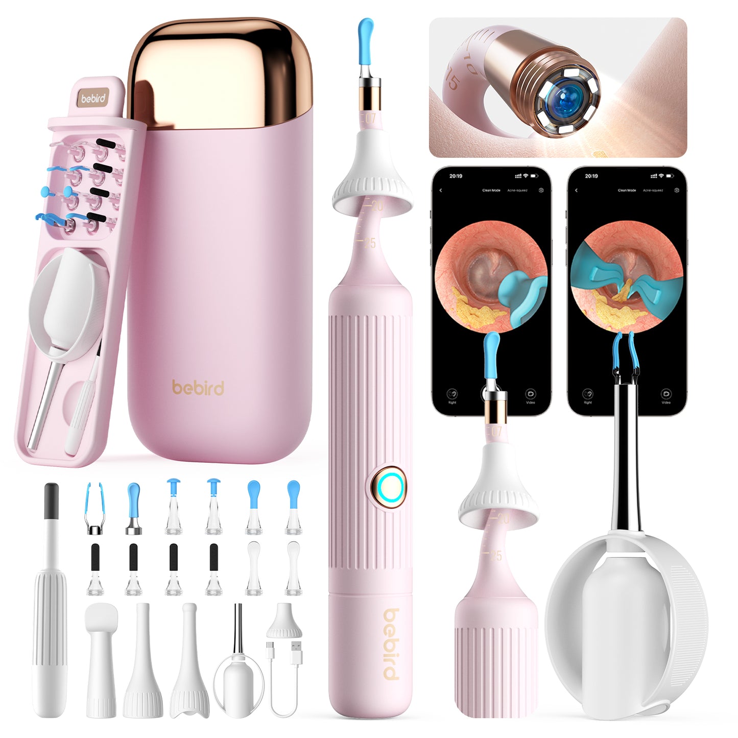 TNF™ All-in-1 Visual HD Ear Cleaner Kit Safe Ear Wax Removal Tool with Flexible Camera for Precision Cleaning