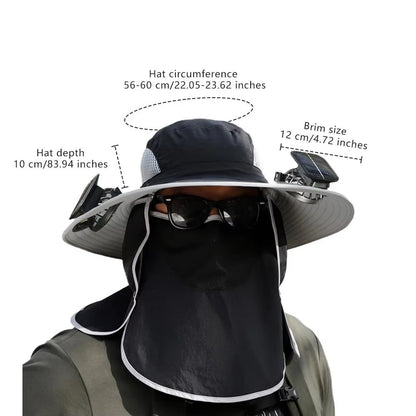 TNF SolaraCool Fan Hat – Dual Fan Cooling, Solar & USB Rechargeable, UPF 50 Sun Protection