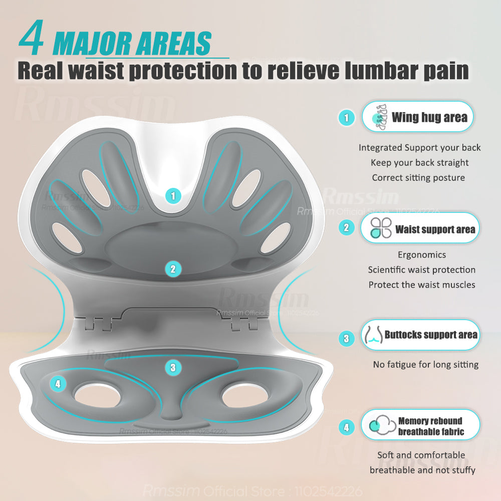 Foldable Back Support Sitting Posture Correction Office Chair Back Pain Relief Ergonomic Waist Protection Cushion Anti Hunchback™
