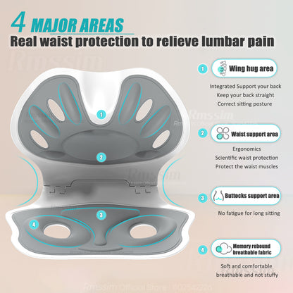 Foldable Back Support Sitting Posture Correction Office Chair Back Pain Relief Ergonomic Waist Protection Cushion Anti Hunchback™