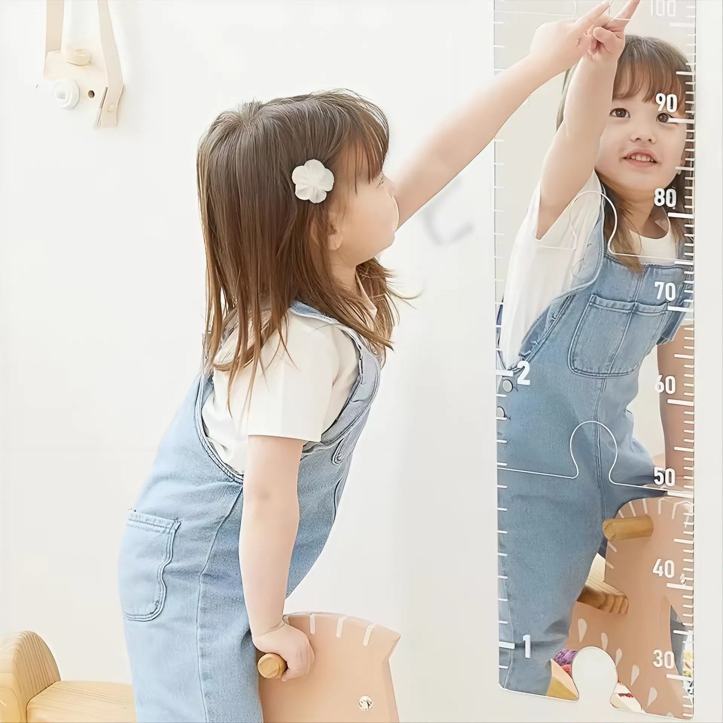TNF™ KinderTrack 3-in-1 Shatterproof Kids Growth Chart Mirror