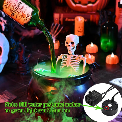 TNF™ Mystic Cauldron 🎃 Floating Potion Halloween Fog Maker with Green Mist & Lights