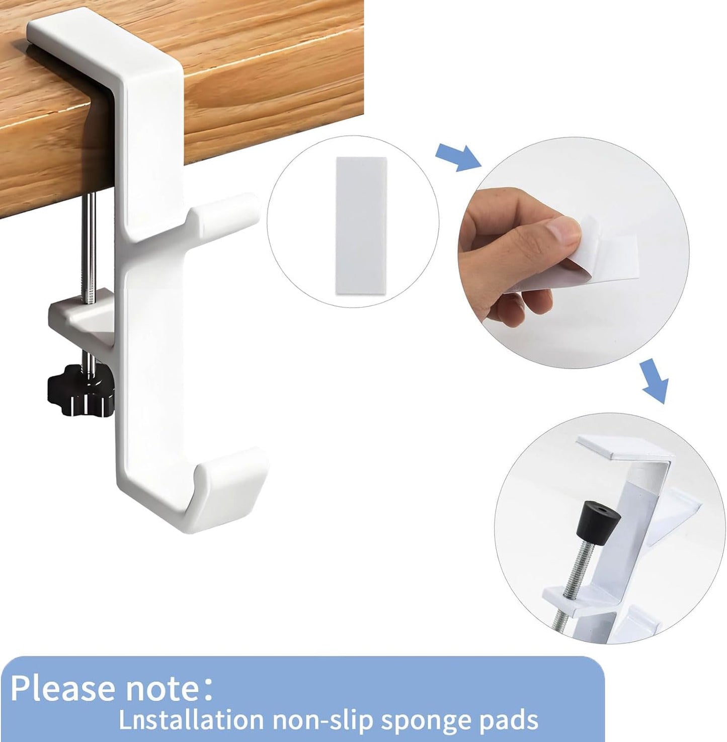 TNF™ DeskGrip ️🎧 Adjustable Desk Hook 2025