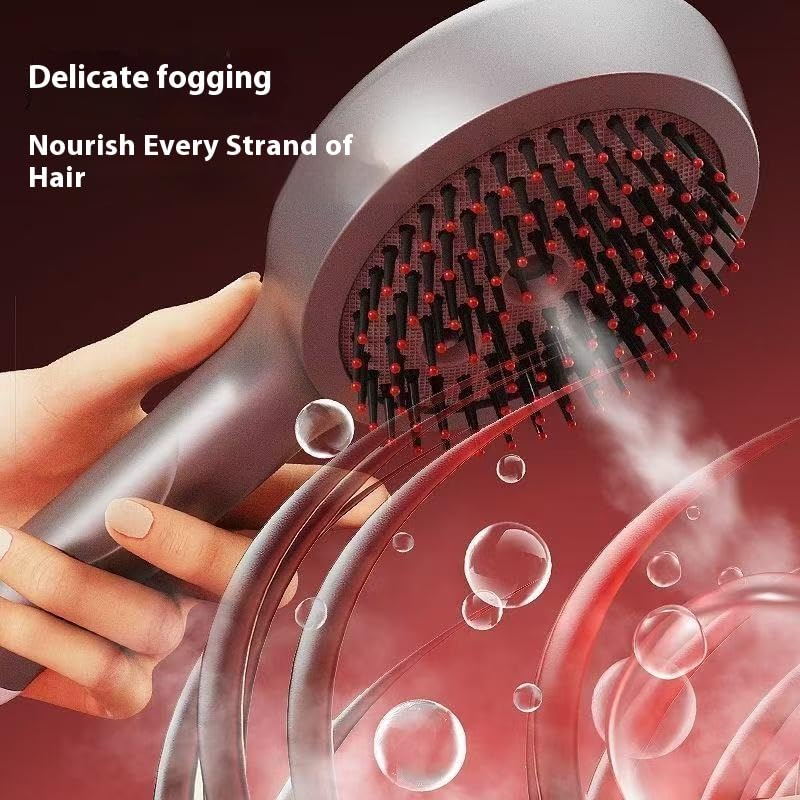 TNF™ ReviveMist 💨 3-in-1 Scalp Massager & Hydrating Hair Brush with Red Light Therapy 2025