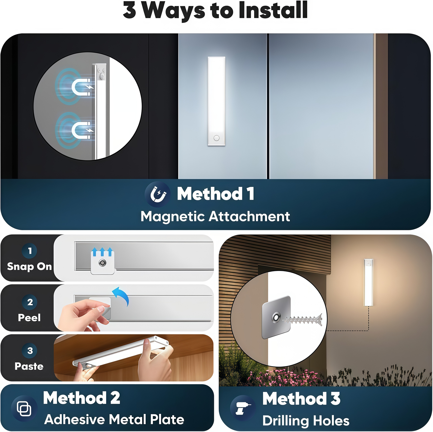 TNF™ SenseLite – Rechargeable LED Motion Sensor Bar