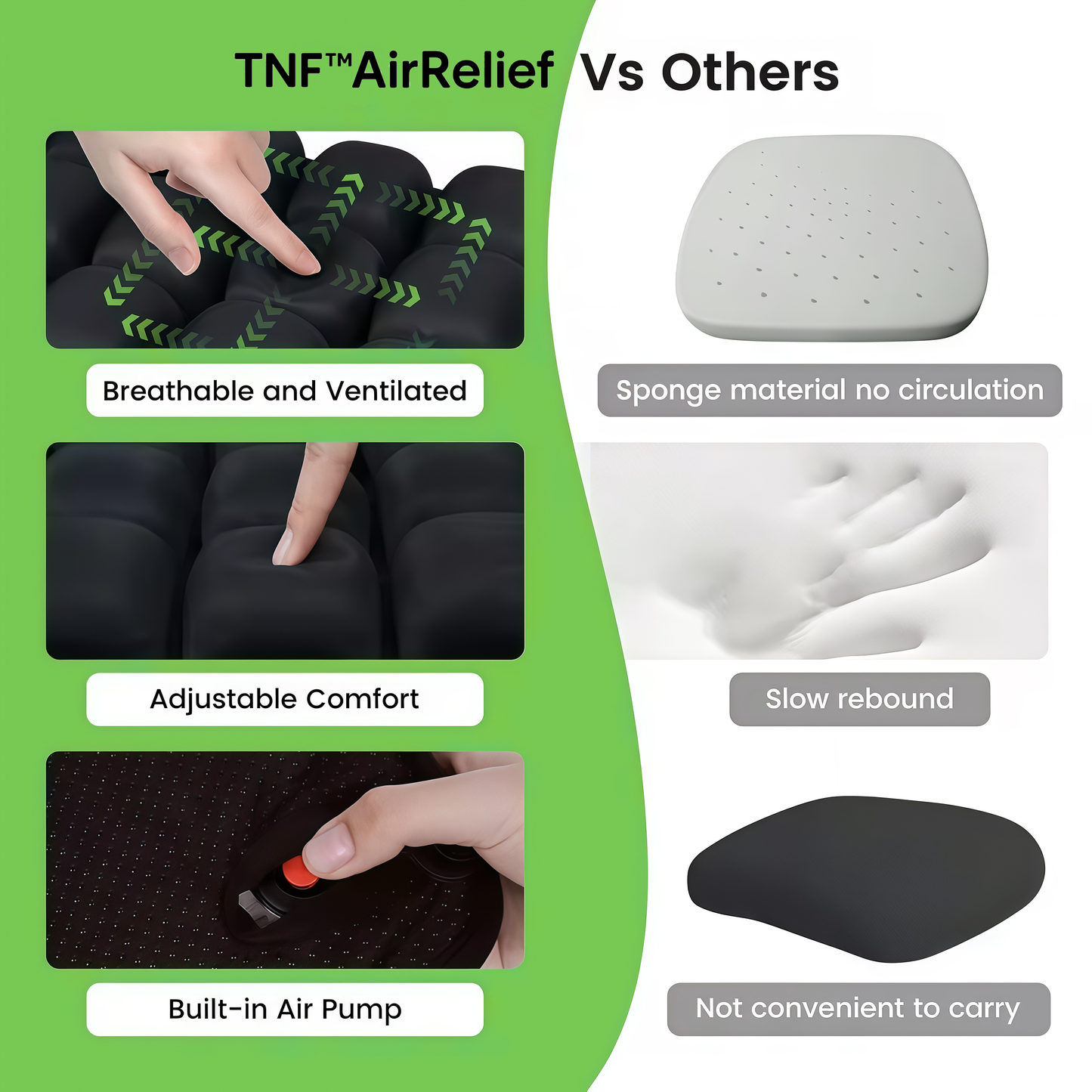 TNF™ AirRelief 💪 Ergonomic Pressure-Relief Cushion
