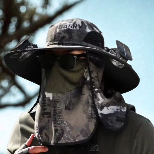 TNF SolaraCool Fan Hat – Dual Fan Cooling, Solar & USB Rechargeable, UPF 50 Sun Protection