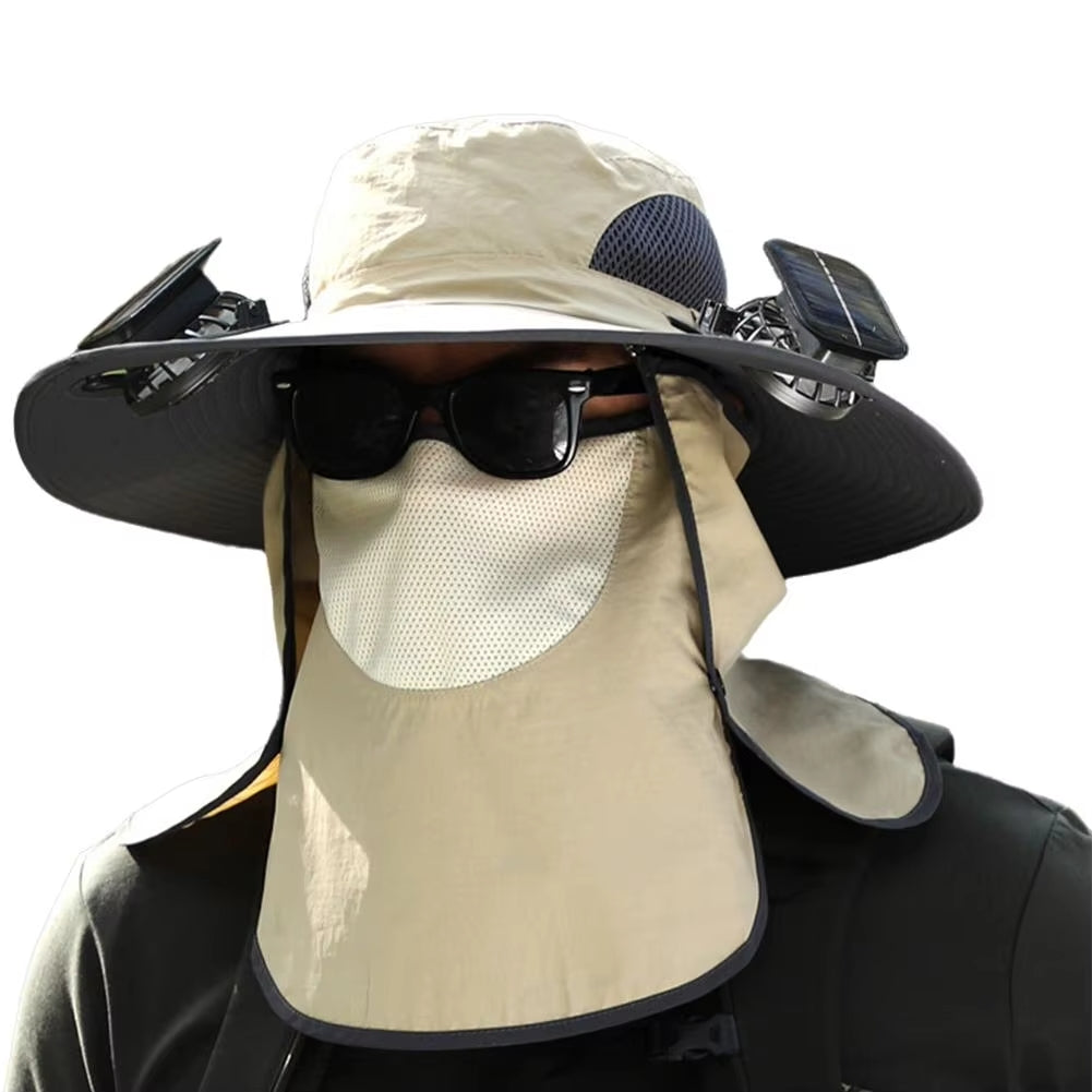 TNF SolaraCool Fan Hat – Dual Fan Cooling, Solar & USB Rechargeable, UPF 50 Sun Protection