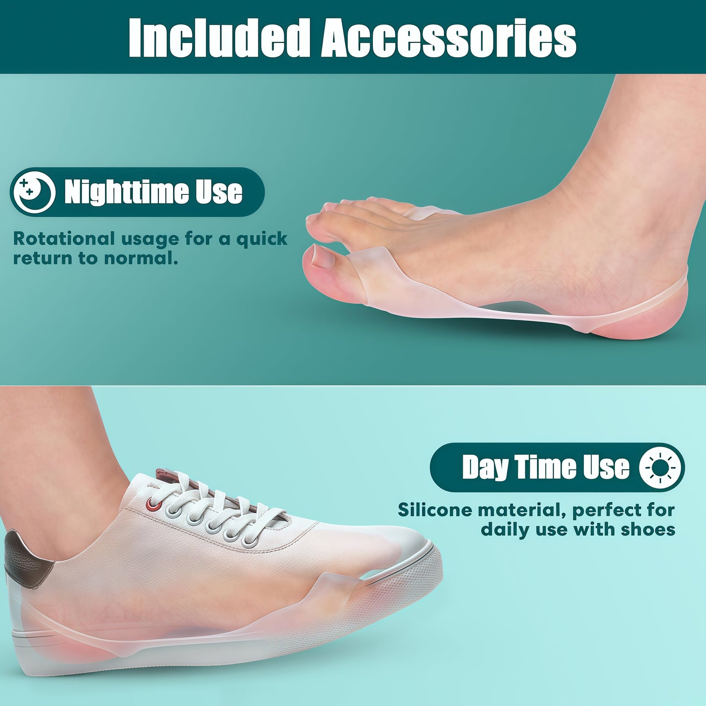 TNF™ Ergo-Pivot Bunion Corrector for Men & Women 🦶 Adjustable Toe Splint with 160° Hinge for Active Use, Hallux Valgus & Hammer Toe Correction