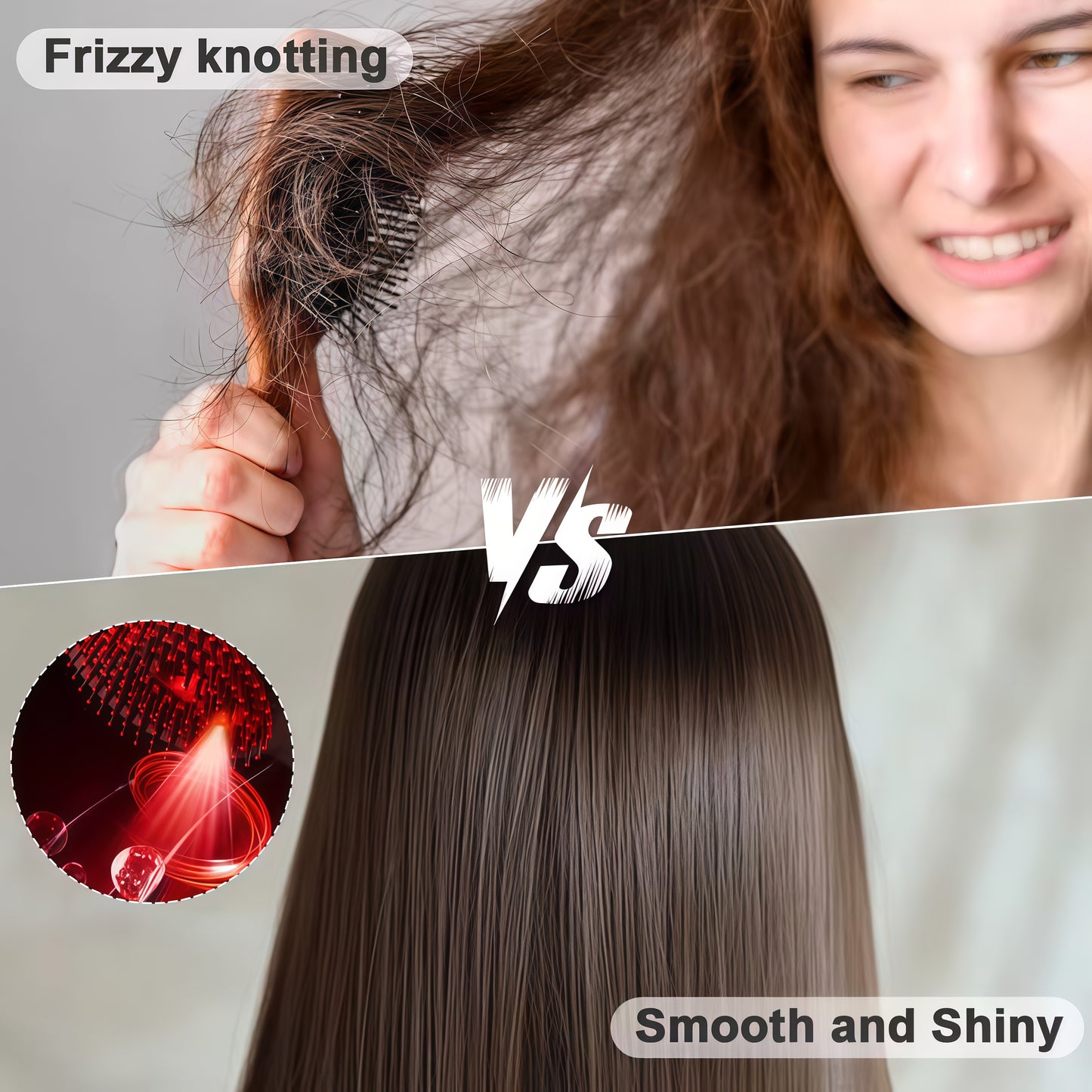TNF™ ReviveMist 💨 3-in-1 Scalp Massager & Hydrating Hair Brush with Red Light Therapy 2025