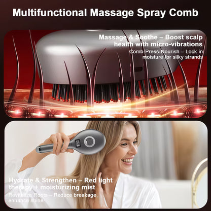 TNF™ ReviveMist 💨 3-in-1 Scalp Massager & Hydrating Hair Brush with Red Light Therapy 2025