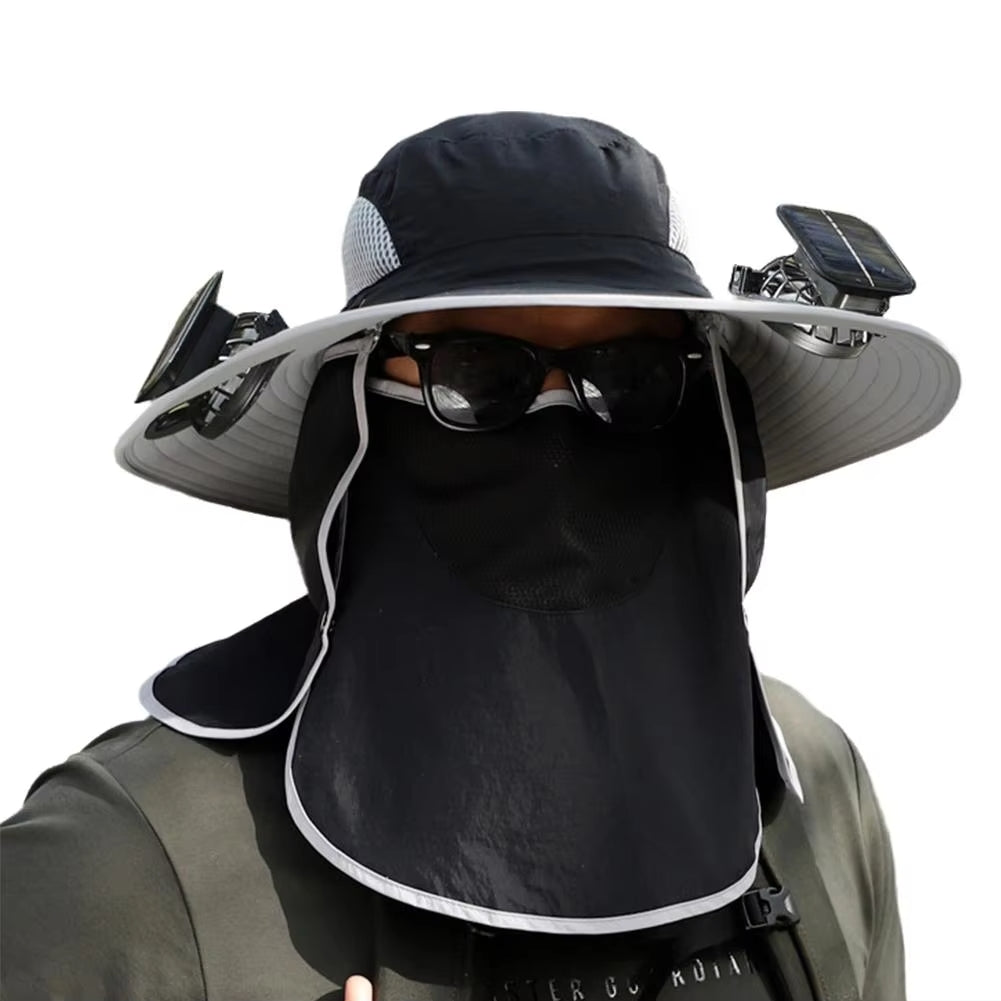 TNF SolaraCool Fan Hat – Dual Fan Cooling, Solar & USB Rechargeable, UPF 50 Sun Protection