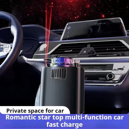 TNF™ AuraDash 5 in 1 Car Charger Fast Charging 45W Retractable +Aromatherapy Diffuser+Starry Sky LED Lights Car Air Freshener Car Accessory