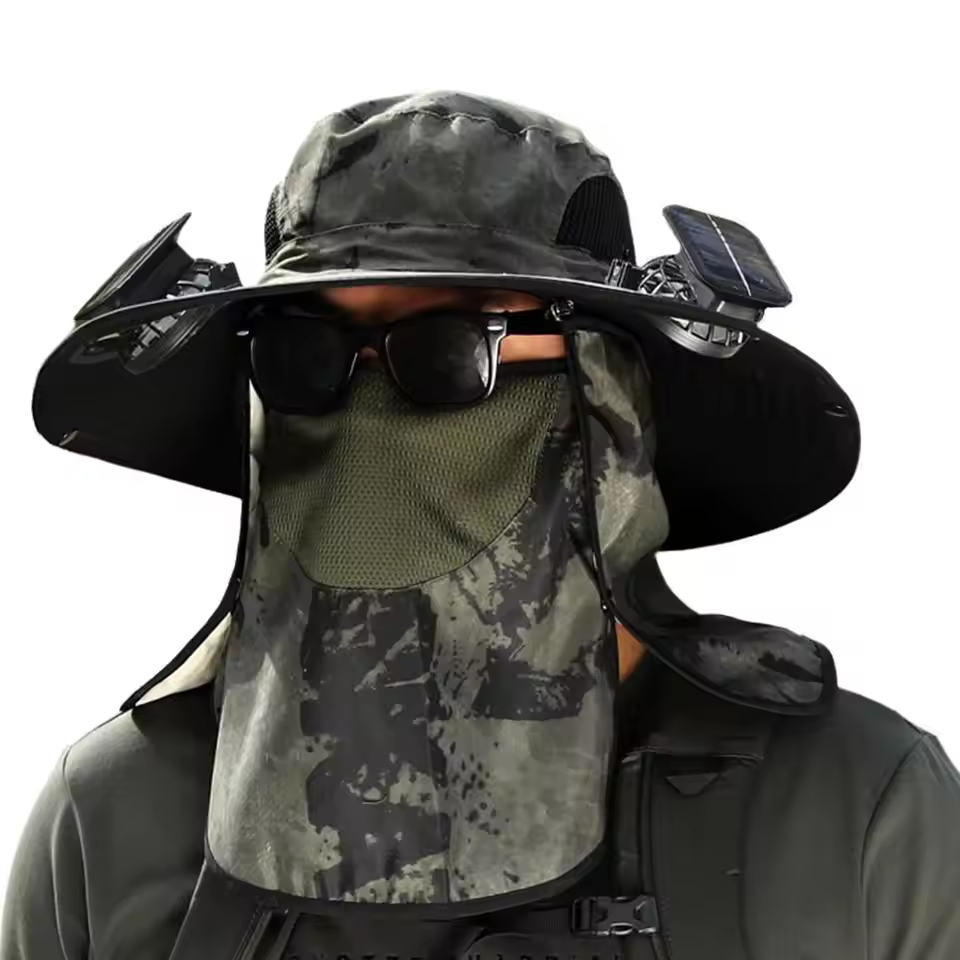 TNF SolaraCool Fan Hat – Dual Fan Cooling, Solar & USB Rechargeable, UPF 50 Sun Protection