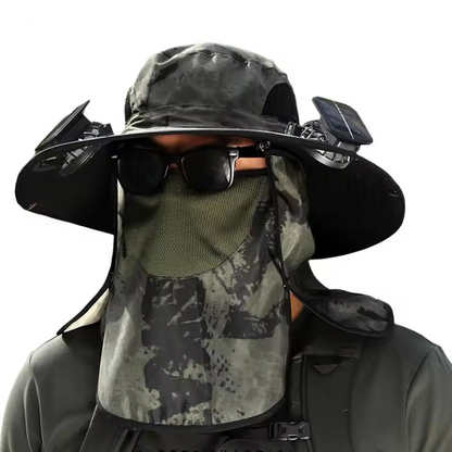TNF SolaraCool Fan Hat – Dual Fan Cooling, Solar & USB Rechargeable, UPF 50 Sun Protection