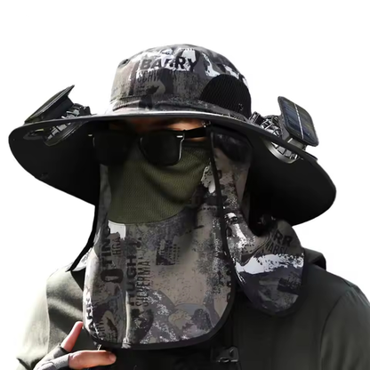 TNF SolaraCool Fan Hat – Dual Fan Cooling, Solar & USB Rechargeable, UPF 50 Sun Protection